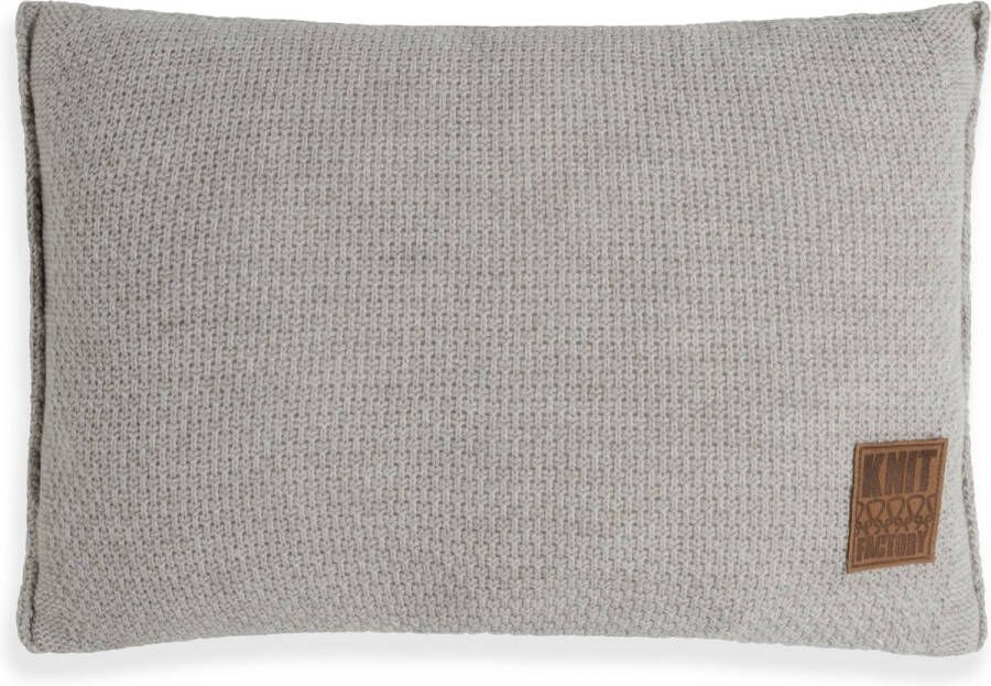 Knit Factory Jesse Sierkussen Rechthoekig kussen woonkamer Bank kussen Decoratie kussen Iced Clay Rechthoekig 60x40 cm Kussenhoes inclusief kussenvulling