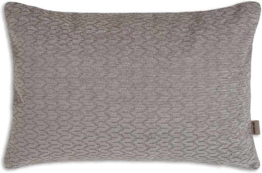 Knit Factory Evita Sierkussen Rechthoekig kussen woonkamer Bank kussen Decoratie kussen Modern Taupe 60x40 cm Kussenhoes inclusief kussenvulling