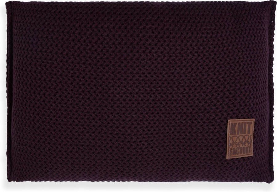 Knit Factory Maxx Sierkussen Rechthoekig kussen woonkamer Bank kussen Decoratie kussen Aubergine 60x40 cm Kussenhoes inclusief kussenvulling