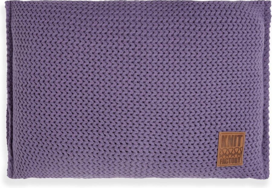 Knit Factory Maxx Sierkussen Rechthoekig kussen woonkamer Bank kussen Decoratie kussen Violet 60x40 cm Kussenhoes inclusief kussenvulling