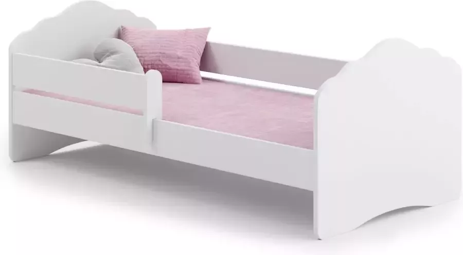 Kobi Kinderbed Fala 140x70 met een railing matras en onderstel inbegrepen