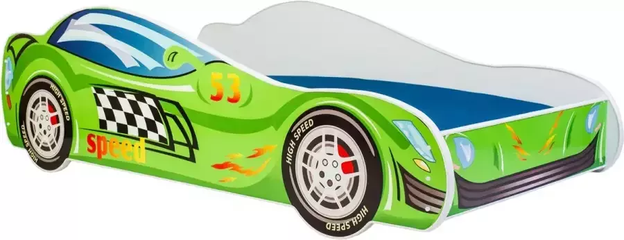 Kiddosworld Kinderbed Speed Car 140x70 met matras en lattenbodem