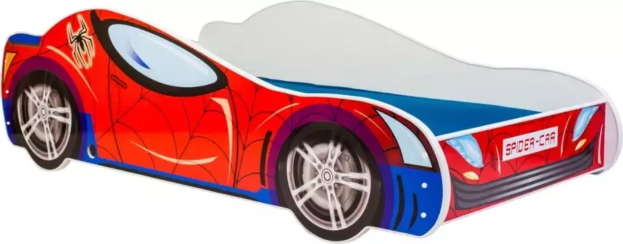 Kobi Kinderbed SPIDERMAN Auto Peuterbed Inclusief Matras & Onderstel 140x70cm