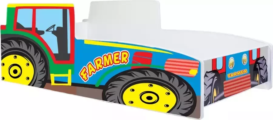 Kiddosworld Kinderbed Trekker kleurrijk 140x70 met matras en lattenbodem inclusief