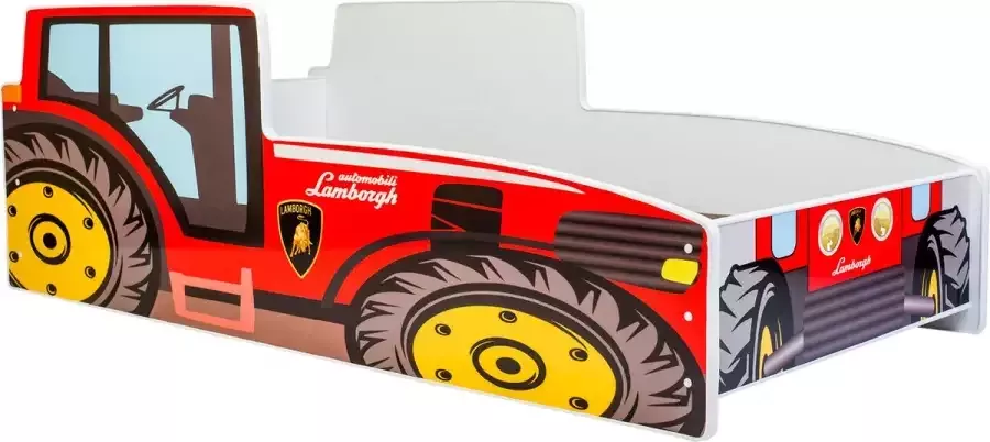Kiddosworld Kinderbed Trekker rood 140x70 met matras en lattenbodem inclusief