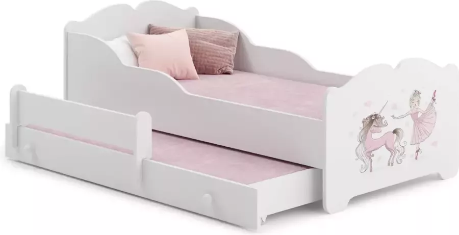 Kobi Tweepersoonsbed Anna 160x80 met lade en kindergrafiek