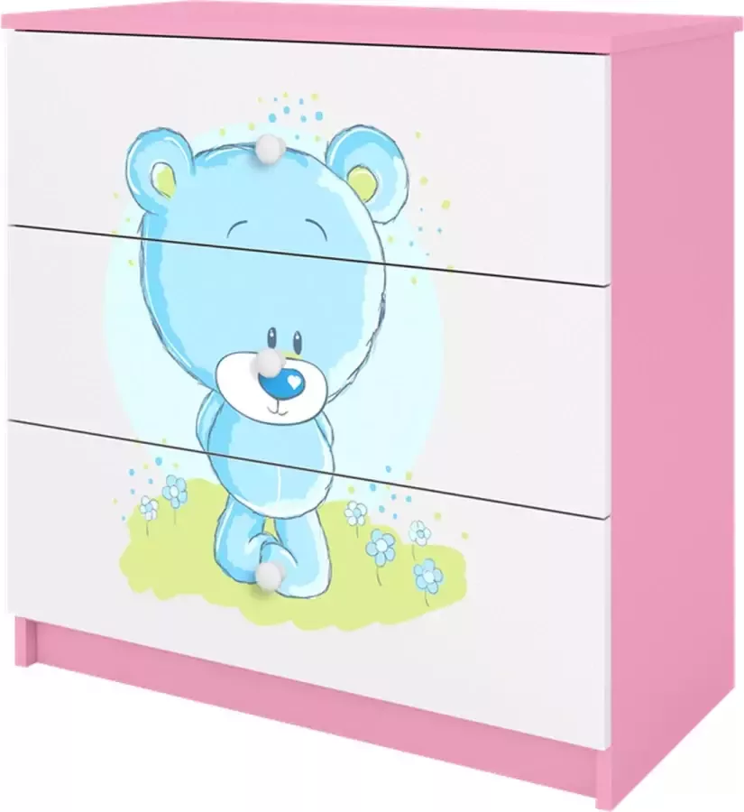 Kocot Kids Ladekast babydreams roze teddybeer vlinders Halfhoge kast Roze - Foto 2