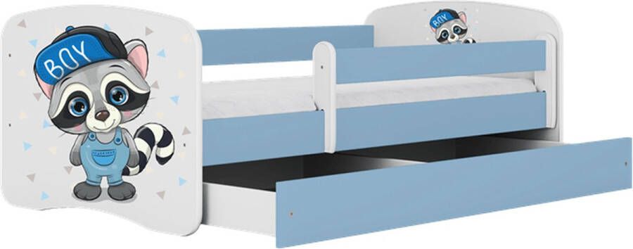 Kocot Kids Bed babydreams blauw wasbeer met lade met matras 160 80 Kinderbed Blauw