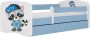 Kocot Kids Bed babydreams blauw wasbeer zonder lade met matras 140 70 Kinderbed Blauw - Thumbnail 2