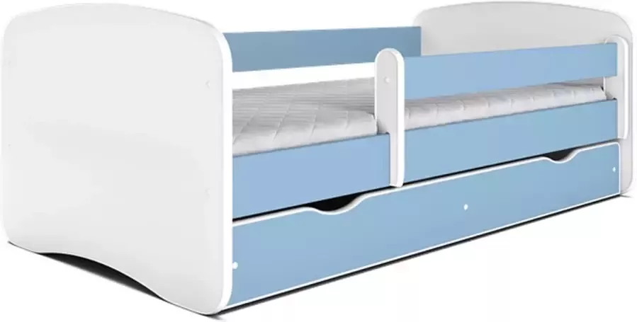 Kocot Kids Bed babydreams blauw zonder patroon met lade matras 140 70