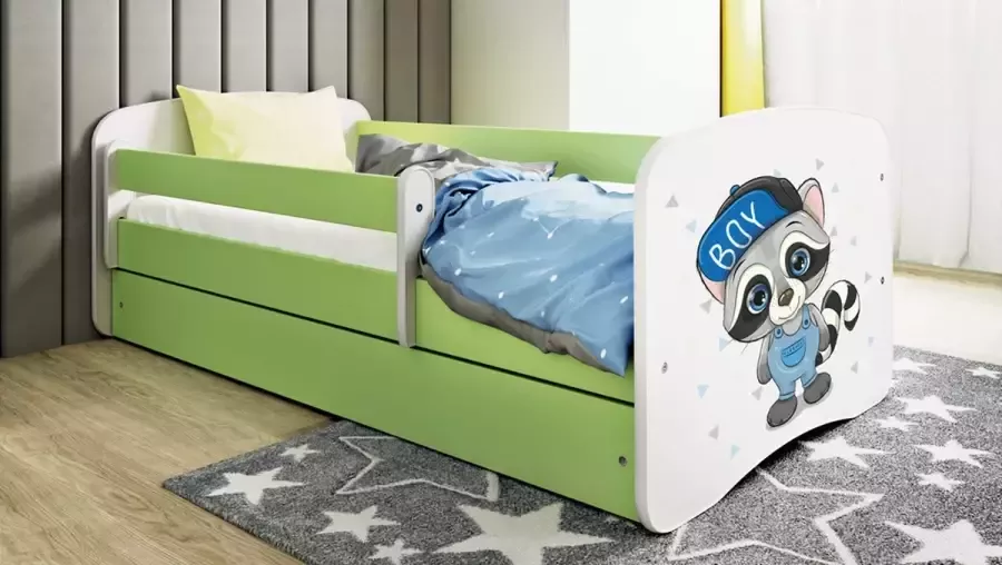 Kocot Kids Bed babydreams groen safari zonder lade met matras 180 80 Kinderbed Groen