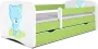 Kocot Kids Bed babydreams groen blauw teddybeer met lade zonder matras 160 80 Kinderbed Groen - Thumbnail 1