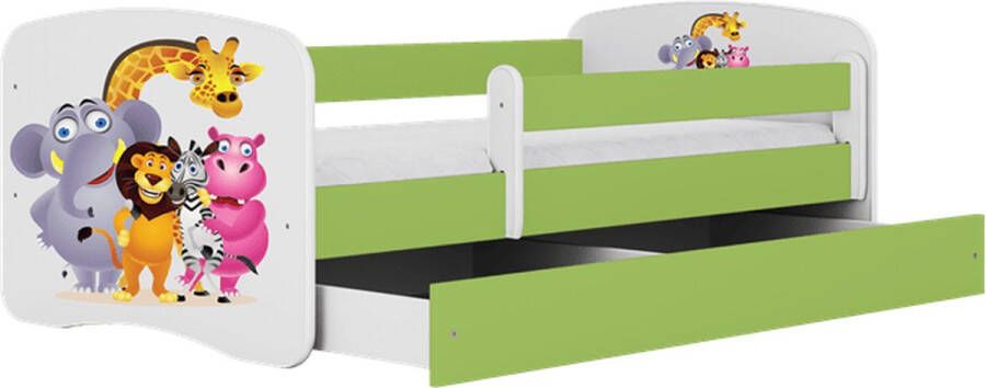 Kocot Kids Bed babydreams groen dierentuin zonder lade met matras 160 80 Kinderbed Groen