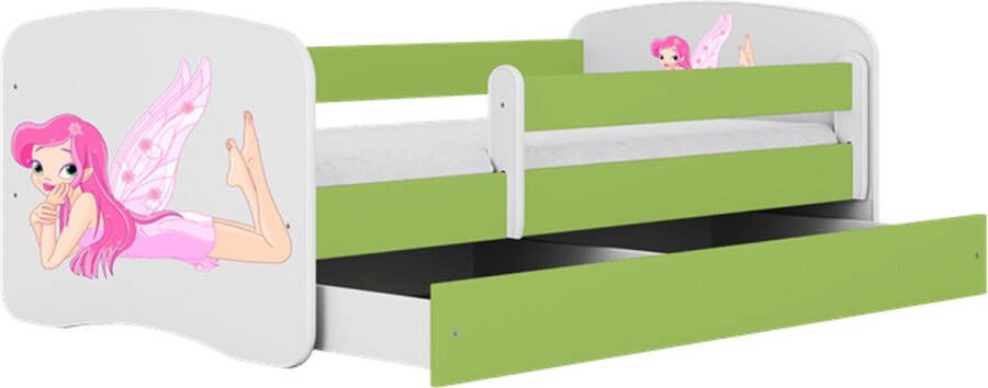 Kocot Kids Bed babydreams groen fee met vleugels met lade met matras 140 70 Kinderbed Groen