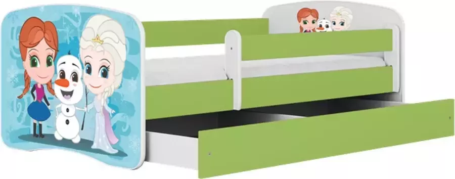 Kocot Kids Bed babydreams groen Frozen met lade met matras 140 70 Kinderbed Roze