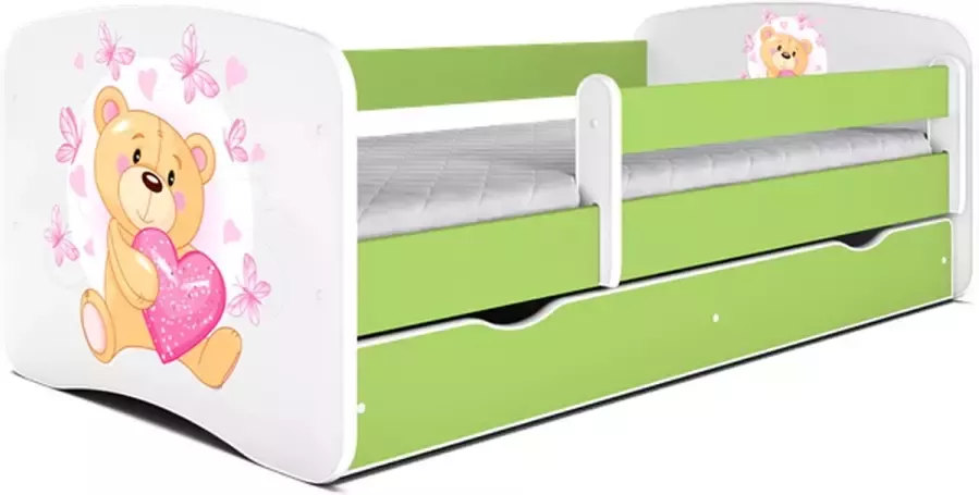 Kocot Kids Bed babydreams groen prinses paard zonder lade matras 160 80