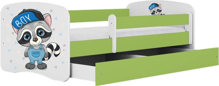 Kocot Kids Bed babydreams groen wasbeer met lade zonder matras 180 80 Kinderbed Groen