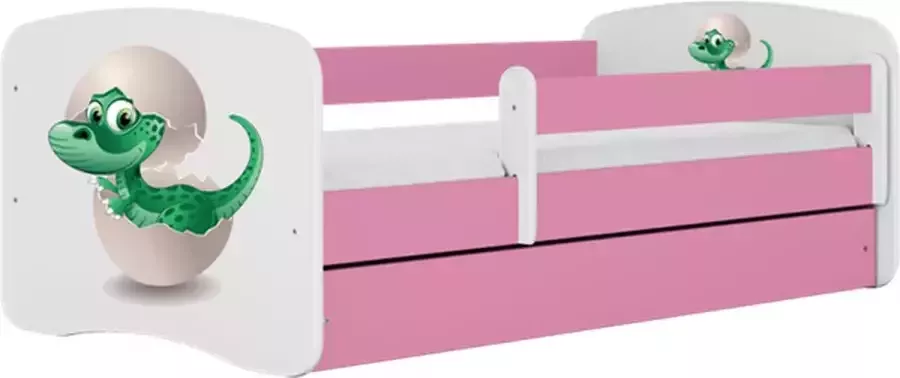 Kocot Kids Bed babydreams roze baby dino zonder lade zonder matras 160 80 Kinderbed Roze