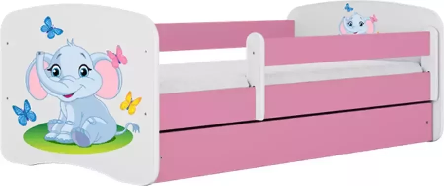 Kocot Kids Bed babydreams roze babyolifant zonder lade zonder matras 140 70 Kinderbed Roze