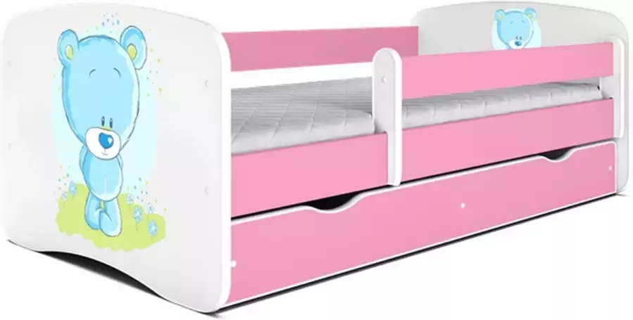 Kocot Kids Bed babydreams roze brandweer met lade matras 140 70