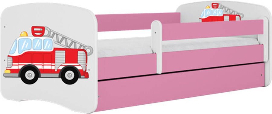 Kocot Kids Bed babydreams roze brandweer met lade met matras 140 70 Kinderbed Roze