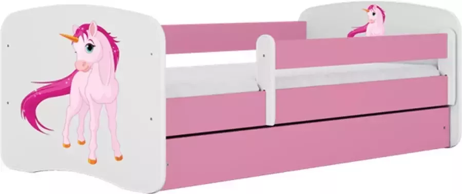 Kocot Kids Bed babydreams roze eenhoorn met lade met matras 140 70 Kinderbed Roze