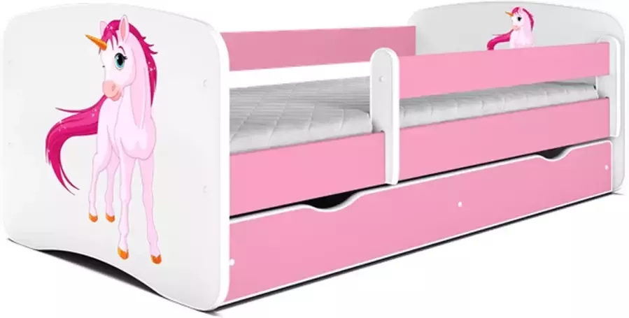 Kocot Kids Bed babydreams roze eenhoorn zonder lade met matras 180 80 Kinderbed Roze