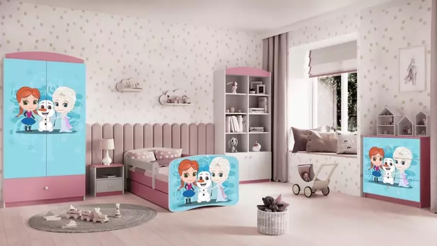 Kocot Kids Bed babydreams roze Frozen met lade met matras 140 70 Kinderbed Roze