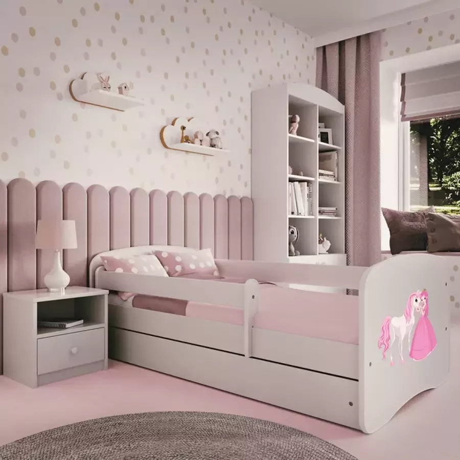 Kocot Kids Bed babydreams roze wasbeer zonder lade met matras 140 70 Kinderbed Roze