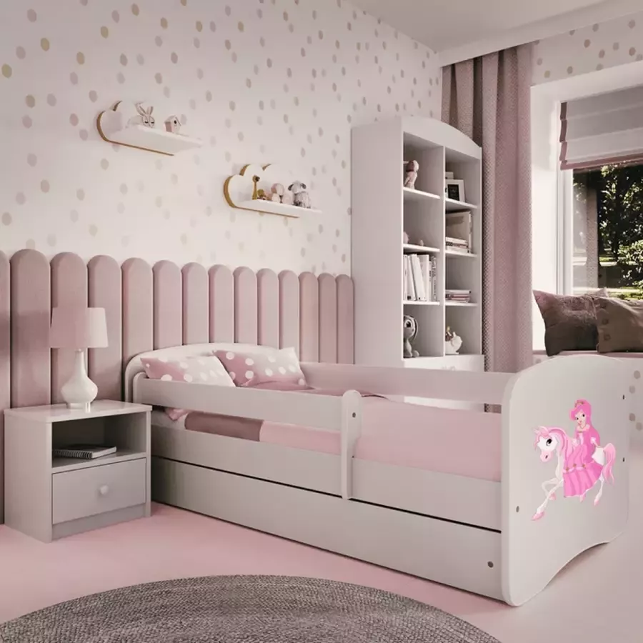 Kocot Kids Bed babydreams roze wasbeer zonder lade met matras 160 80 Kinderbed Roze