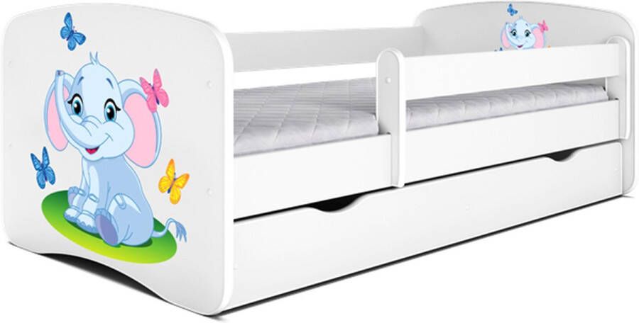 Kocot Kids Bed babydreams wit babyolifant zonder lade zonder matras 180 80 Kinderbed Wit