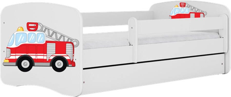 Kocot Kids Bed babydreams wit brandweer zonder lade met matras 160 80 Kinderbed Wit