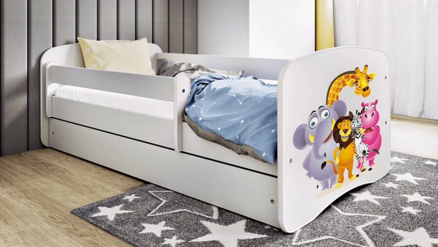 Kocot Kids Bed babydreams wit dierentuin met lade met matras 160 80 Kinderbed Wit