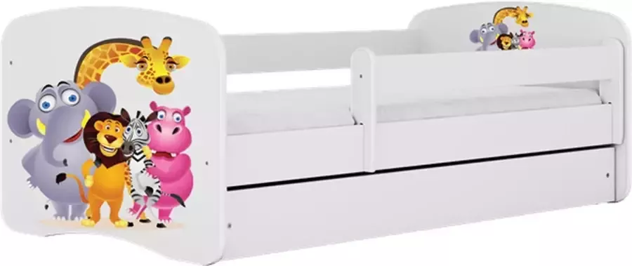 Kocot Kids Bed babydreams wit dierentuin zonder lade met matras 160 80 Kinderbed Wit