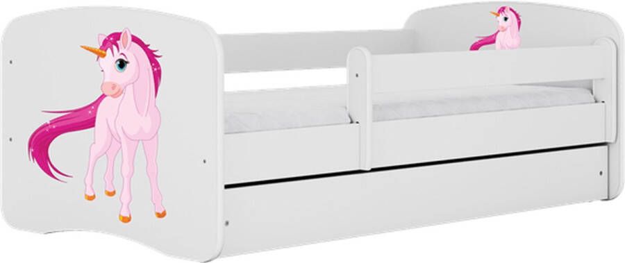 Kocot Kids Bed babydreams wit eenhoorn zonder lade met matras 140 70 Kinderbed Wit