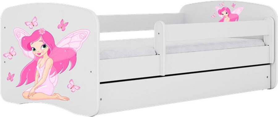 Kocot Kids Bed babydreams wit fee met vlinders met lade met matras 160 80 Kinderbed Wit