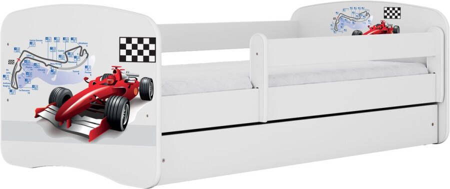 Kocot Kids Bed babydreams wit Formule 1 met lade zonder matras 180 80 Kinderbed Wit