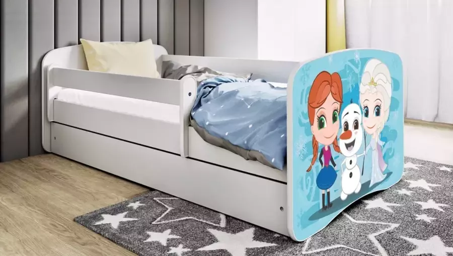 Kocot Kids Bed babydreams wit Frozen met lade met matras 140 70 Kinderbed Roze
