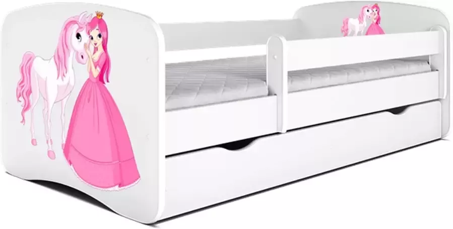 Kocot Kids Bed babydreams wit prinses paard met lade zonder matras 180 80 Kinderbed Wit