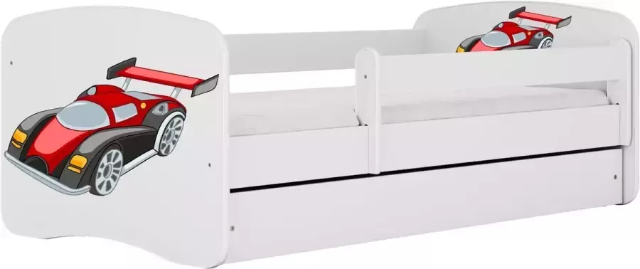 Kocot Kids Bed babydreams wit raceauto met lade matras 180 80