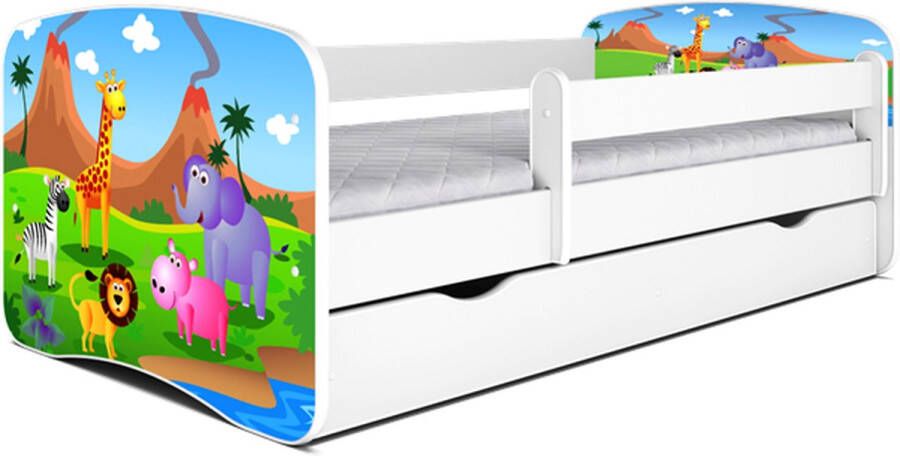 Kocot Kids Bed babydreams wit safari met lade zonder matras 180 80 Kinderbed Wit