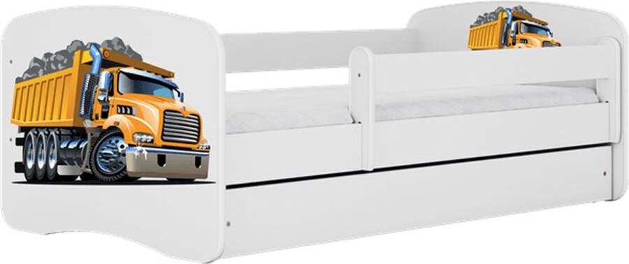 Kocot Kids Bed babydreams wit vrachtwagen met lade met matras 160 80 Kinderbed Wit