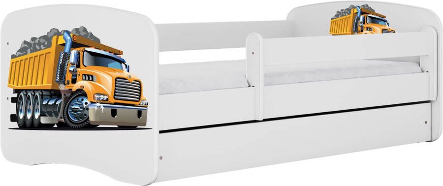 Kocot Kids Bed babydreams wit vrachtwagen met lade met matras 180 80 Kinderbed Wit