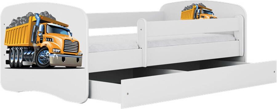 Kocot Kids Bed babydreams wit vrachtwagen met lade zonder matras 140 70 Kinderbed Wit