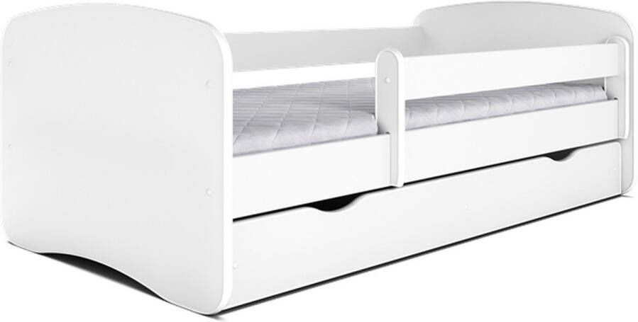 Kocot Kids Bed babydreams wit zonder patroon met lade met matras 180 80 Kinderbed Wit