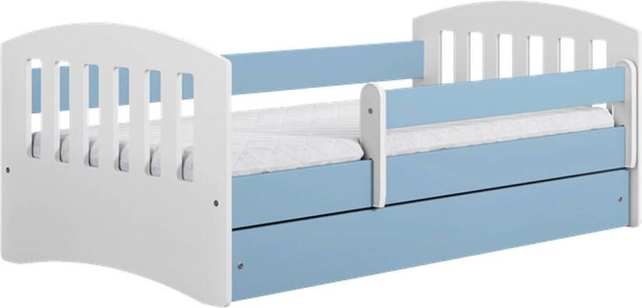 Kocot Kids Bed classic 1 blauw met lade met matras 180 80 Kinderbed Blauw