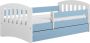 Kocot Kids Bed classic 1 blauw met lade met matras 180 80 Kinderbed Blauw - Thumbnail 2