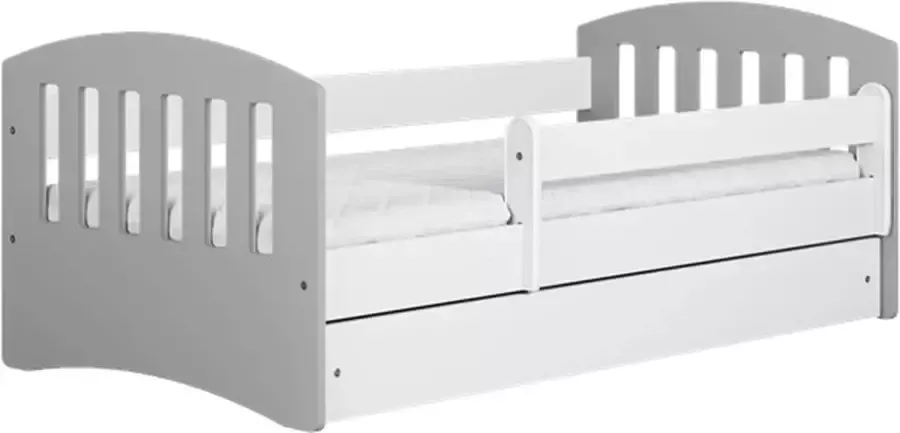 Kocot Kids Bed classic 1 grijs met lade met matras 140 80 Kinderbed Grijs - Foto 2