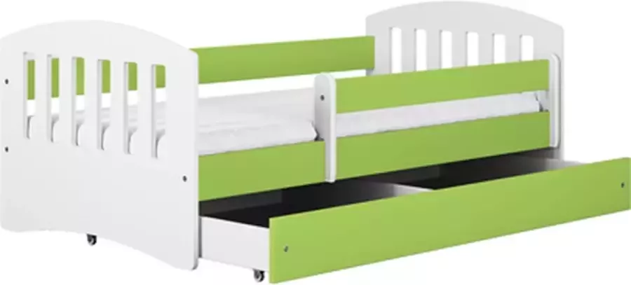 Kocot Kids Bed classic 1 groen zonder lade met matras 180 80