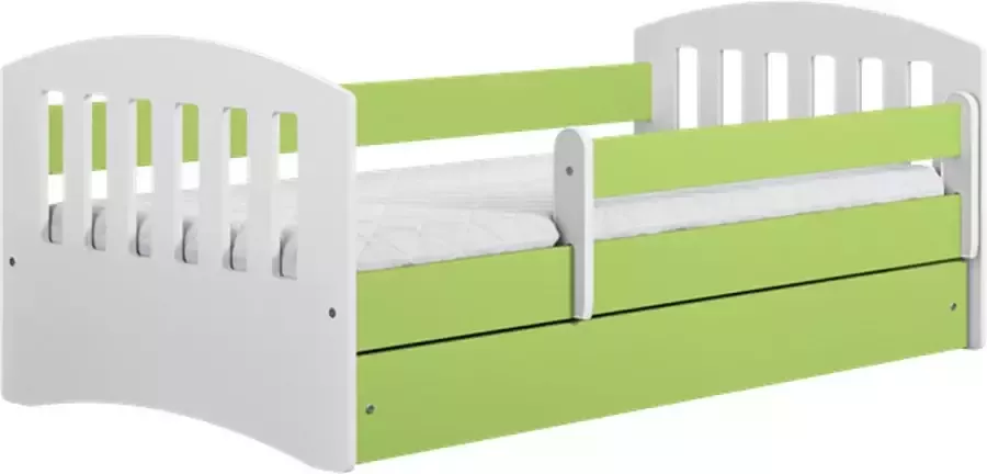 Kocot Kids Bed classic 1 groen zonder lade zonder matras 140 80 Kinderbed Groen